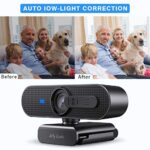 Jelly Comb 1080P HD Webcam mit Objektivdeckel, Streaming Webkamera – Bild 5