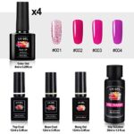MYSWEETY Set mit UV Lampe, 15ml * 6 farbe Nagelgel – Bild 3