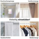 Springreen Teleskopstange – Extrem Fester und sicherer Halt ohne Bohren – universell nutzbar als Duschstange, Gardinenstange, Kleiderstange, Duschvorhangstange, Klemmstange u.v.m. – Bild 5