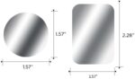 SKYEE[8 Stück] Metallplättchen Set Ersatzplatten 4 Runden+4 Rechteckig mit 3M Klebefolie – Bild 11