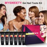 MYSWEETY Set mit UV Lampe, 15ml * 6 farbe Nagelgel – Bild 9