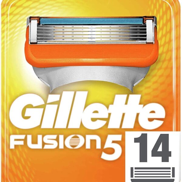 Gillette Fusion 5 Rasierklingen mit Trimmerklinge für Präzision und Gleitbeschichtung, 14 Ersatzklingen