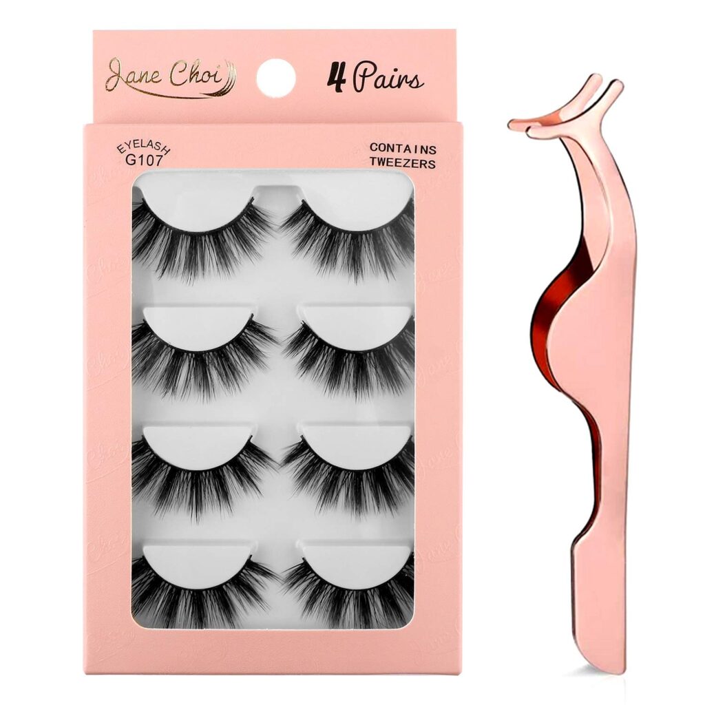 JaneChoi 3D Falsche Wimpern Wiederverwendbare lange