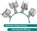 MOVOJA Rasierhobel-Set | inkl. 5 Rasierklingen & Reiseetui | aus hochwertigem Edelstahl – Bild 3