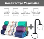TOPLUS Gymnastikmatte, Yogamatte Gepolstert & rutschfest – Bild 23