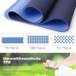 TOPLUS Gymnastikmatte, Yogamatte Gepolstert & rutschfest – Bild 12