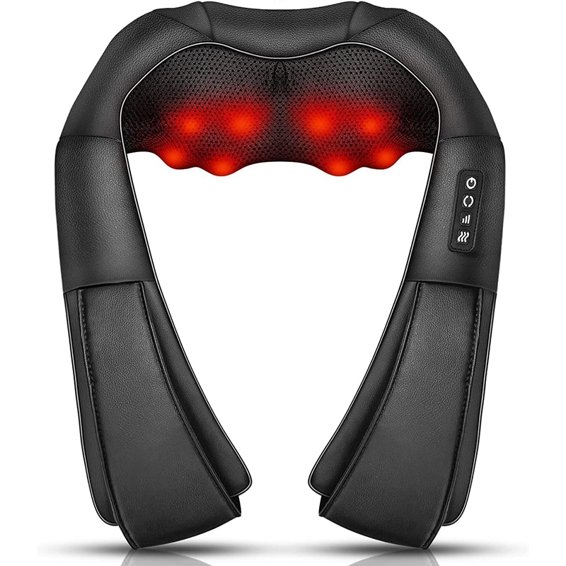 iKristin Shiatsu Nackenmassagegerät mit Wärme – 3D Tiefenmassage für Nacken, Rücken & Taille