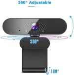 Webcam mit Mikrofon, HD 1080P Web Kamera mit 120° Blickfeld – Bild 6