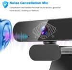 Webcam mit Mikrofon, HD 1080P Web Kamera mit 120° Blickfeld – Bild 2