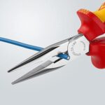 KNIPEX Flachrundzange mit Schneide (Radiozange) 1000V-isoliert (160 mm) 25 06 160 – Bild 5