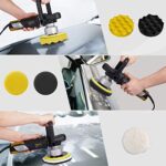 Exzenter Poliermaschine, Ginour Polierer 6 Variable Geschwindigkeit, mit 5 PCS 150-mm Polierschwamm – Bild 5