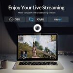 Webcam für Game-Streaming 1080p/Einstellbarer Ringlicht/Autofokus (AF) – Bild 4
