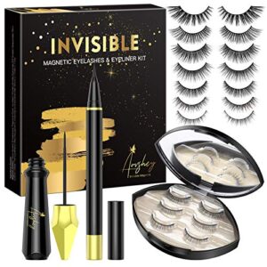 AOVSHEY Ultraleicht Magnetische Wimpern Invisible Magnetic Lashes und Eyeliner Kit