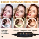 TARION LED Selfie Ringlicht 11 Zoll Blitzgeräte mit Stativ – Bild 3