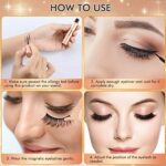 AOVSHEY Upgraded Magnetische Wimpern Eyeliner Set, 7 Paar Natürlich 3D Wiederverwendbar – Bild 5