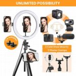 TARION LED Selfie Ringlicht 11 Zoll Blitzgeräte mit Stativ – Bild 2