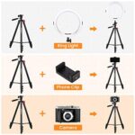 TARION LED Selfie Ringlicht 11 Zoll Blitzgeräte mit Stativ – Bild 4