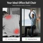 Trideer Dicker Gymnastikball inklusive Pumpe – Bild 6