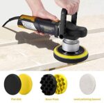 Exzenter Poliermaschine, Ginour Polierer 6 Variable Geschwindigkeit, mit 5 PCS 150-mm Polierschwamm – Bild 6