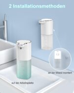 Automatischer Seifenspender 400ml - Wiederaufladbar, Wandmontage, 4 Stufen, IPX5 Wasserdicht – Bild 6