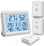 ORIA Digital Thermometer, Innen/Aussen mit 3 Aussensensor – Bild 13