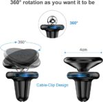 FLOVEME KFZ Handyhalterung Auto Magnet Lüftung, Universal Handyhalter Auto Zubehör mit 5 Starke Magnet 4 Metallplatten, Kompatibel für iPhone Samsung Huawei – Bild 4
