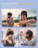 LC-dolida Bluetooth Schlafkopfhoerer 5.4 – Schlaf Stirnband Kopfhoerer fuer Sport, Reisen & Yoga – Bild 4