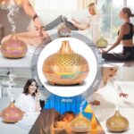 500 ml Aroma-Diffuser - LED & Fernbedienung, 14 Farben, 4 Timer, 2 Sprühmodi – leise, Gold – Bild 2