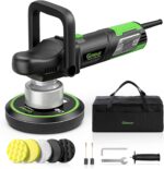 Exzenter Poliermaschine, Ginour Polierer 6 Variable Geschwindigkeit, mit 5 PCS 150-mm Polierschwamm