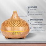 500 ml Aroma-Diffuser - LED & Fernbedienung, 14 Farben, 4 Timer, 2 Sprühmodi – leise, Gold – Bild 3