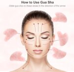Gua Sha Set aus Rosenquarz – Gesichtsroller und Massagestein für Gesicht und Nacken – Bild 4