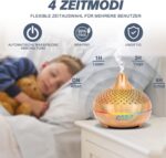 500 ml Aroma-Diffuser - LED & Fernbedienung, 14 Farben, 4 Timer, 2 Sprühmodi – leise, Gold – Bild 6