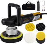 Exzenter Poliermaschine, Ginour Polierer 6 Variable Geschwindigkeit, mit 5 PCS 150-mm Polierschwamm – Bild 8