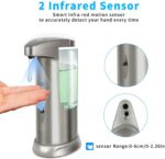 Hanamichi Seifenspender, berührungsloser automatischer Seifenspender, wasserdichte Basis, verstellbare Schalter, geeignet für Badezimmer, Küche, Restaurant, Hotel – Bild 5