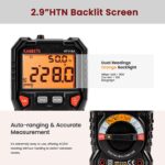 KAIWEETS Digital Multimeter mit LED-Buchsen, Strommessgerät CAT III 1000 V, CAT IV 600 V True RMS Auto-Range 6000 Zähler, misst Spannung,Kapazität, Temperatur, Widerstand für Elektriker – Bild 6