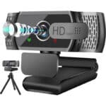 EYONMÉ Webcam mit Mikrofon,1080P Kamera mit Webcam Abdeckung