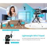 EYONMÉ Webcam mit Mikrofon,1080P Kamera mit Webcam Abdeckung – Bild 4