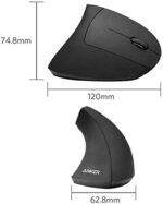 Anker® 2.4G Wireless Vertikale Ergonomische Optische Maus Vertical Ergonomic Optical Mouse Kabellos für Windows und Mac OS, USB, 800/1200/1600 DPI, 5 Tasten – Bild 3