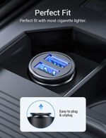 DIVI USB Ladegerät, 4.8A Metall Mini Kfz Ladegerät 2-Port Schnellladung – Bild 3