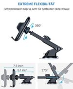 andobil Auto Handyhalterung 3-in-1 – Saugnapf & Lüftung, Universal KFZ Halter für iPhone & Samsung – Bild 4
