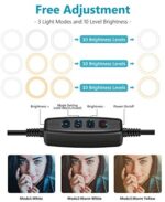 Tischleuchte, 25.40 cm, USB-LED-Ringlicht, Videokonferenz – Bild 4