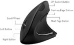 Anker® 2.4G Wireless Vertikale Ergonomische Optische Maus Vertical Ergonomic Optical Mouse Kabellos für Windows und Mac OS, USB, 800/1200/1600 DPI, 5 Tasten – Bild 2