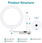 Tischleuchte, 25.40 cm, USB-LED-Ringlicht, Videokonferenz – Bild 2