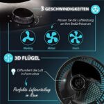 Iris Ohyama Black IRIS, leiser Ventilator 'Woozoo by Ohyama', PCF-M15 – Bild 2