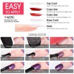 RROSALIND 6 Farben Gel Nagellack, UV LED Gel Nagellack Gel Nail Polish für Nagel-Design Kit 7ml 6pcs – Bild 8