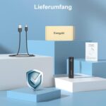 Mini Powerbank EnergyQC USB C 5000mAh Kompakter Slim Externer Akku mit 2.4A Output Kleines Tragbares Ladegerät für iPhone, Huawei, Samsung, Xiaomi und Andere Smartphones – Bild 5