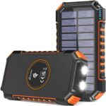 Hiluckey Wireless Solar Powerbank 26800mAh Wasserdichtes Solar Ladegerät USB C Externer Akku mit 4 Outputs, Power Bank für Smartphones, Tablets und mehr – Bild 8