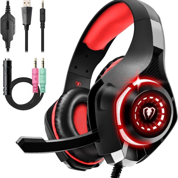 PUPATIO Gaming Headset für PS5 PS4 Xbox Series PC