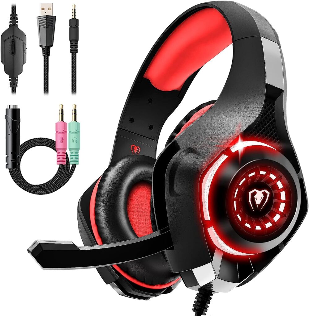 PUPATIO Gaming Headset für PS5 PS4 Xbox Series PC