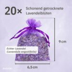 Lavendelsäckchen 20er Set – Echter Lavendel für Kleiderschrank, Mottenschutz und Raumduft – Bild 2